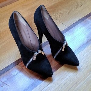 Sigerson Morrison suede zipper ankle boot